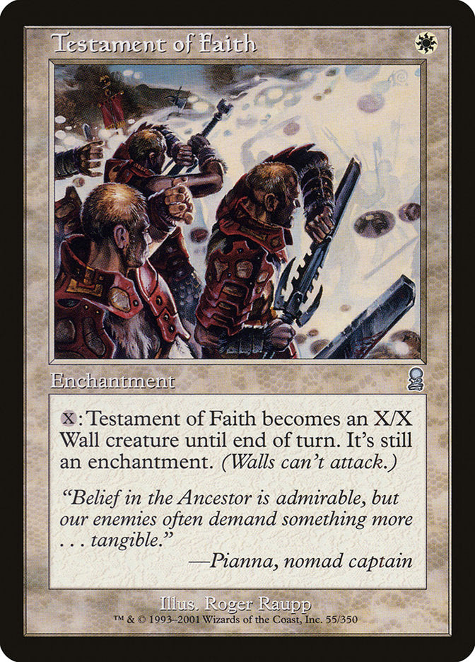 Testament of Faith [Odyssey] MTG Single Magic: The Gathering | Red Claw Gaming