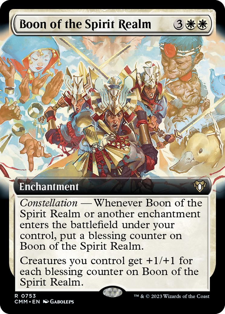 Boon of the Spirit Realm (Extended Art) [Commander Masters] MTG Single Magic: The Gathering | Red Claw Gaming