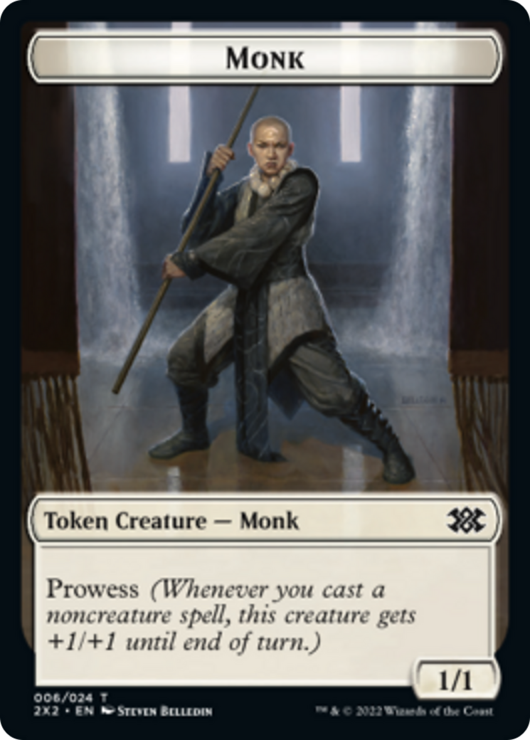 Egg // Monk Double-Sided Token [Double Masters 2022 Tokens] MTG Single Magic: The Gathering | Red Claw Gaming