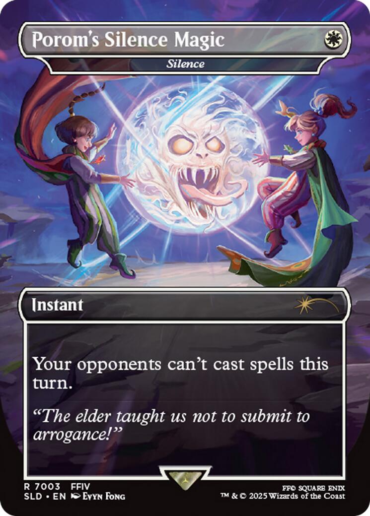 Porom's Silence Magic - Silence (Rainbow Foil) [Secret Lair Drop Series] MTG Single Magic: The Gathering | Red Claw Gaming