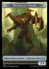 Rebel // Phyrexian Golem Double-Sided Token [Phyrexia: All Will Be One Tokens] | Red Claw Gaming