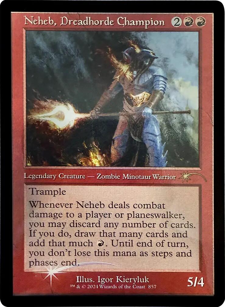 Neheb, Dreadhorde Champion (Retro Frame) [Secret Lair Drop Series] MTG Single Magic: The Gathering | Red Claw Gaming