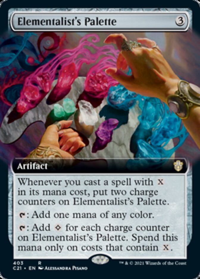 Elementalist's Palette (Extended Art) [Commander 2021] MTG Single Magic: The Gathering | Red Claw Gaming