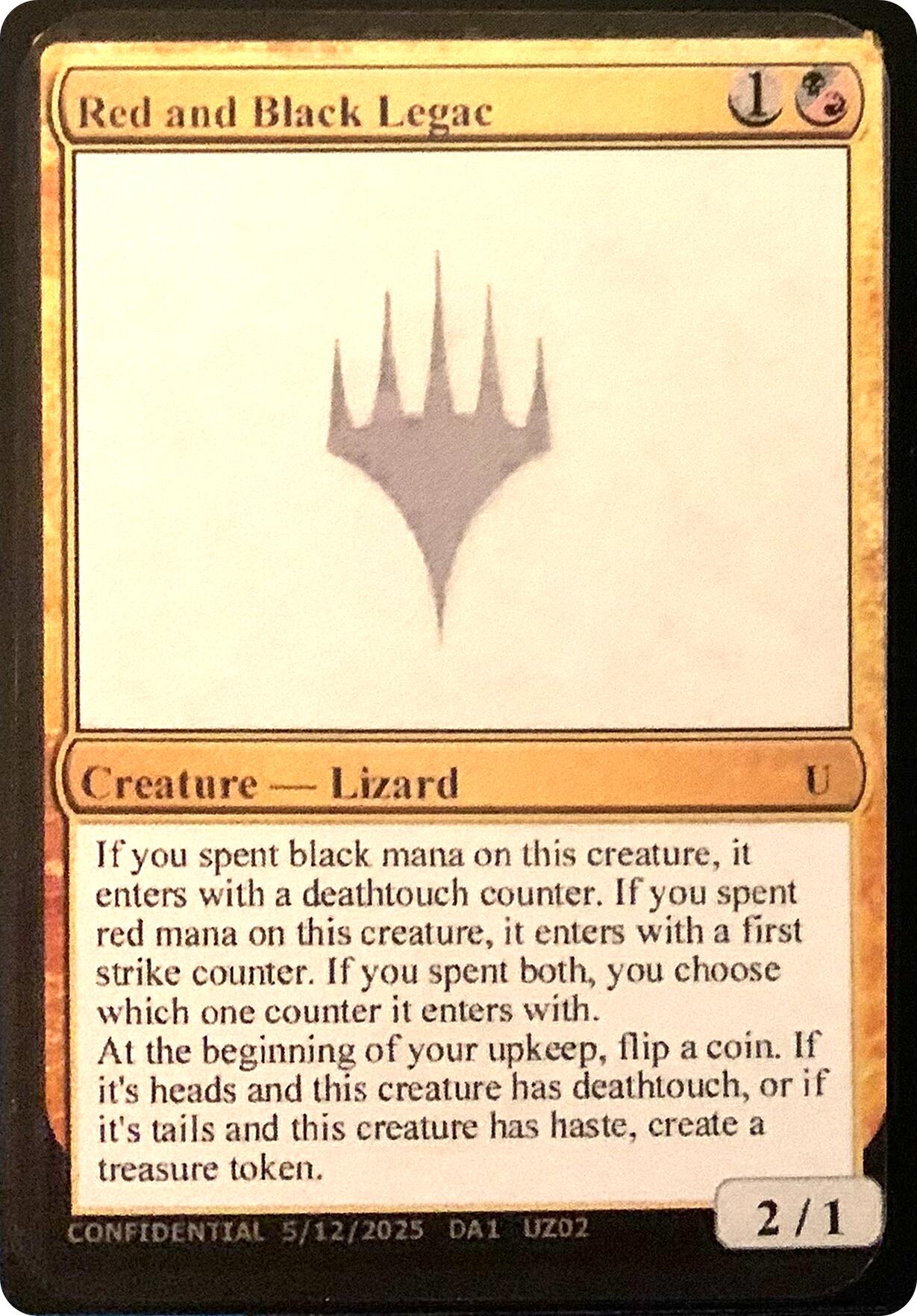 Red and Black Legac [Unknown Event] MTG Single Magic: The Gathering | Red Claw Gaming
