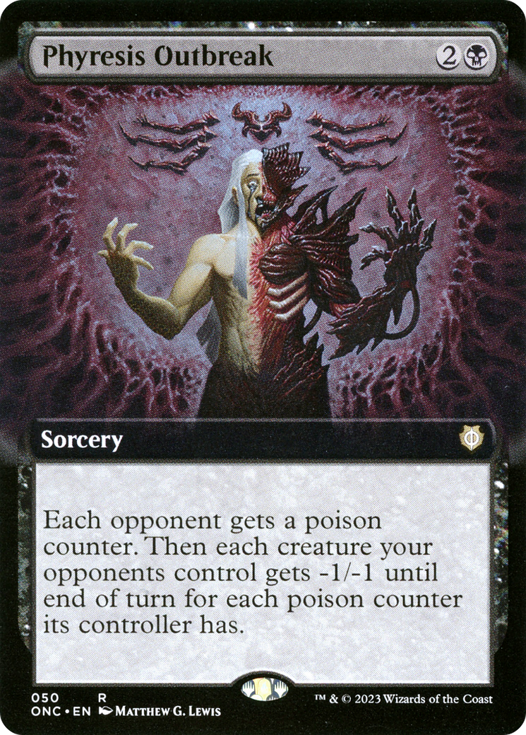 Phyresis Outbreak (Extended Art) [Phyrexia: All Will Be One Commander] MTG Single Magic: The Gathering | Red Claw Gaming
