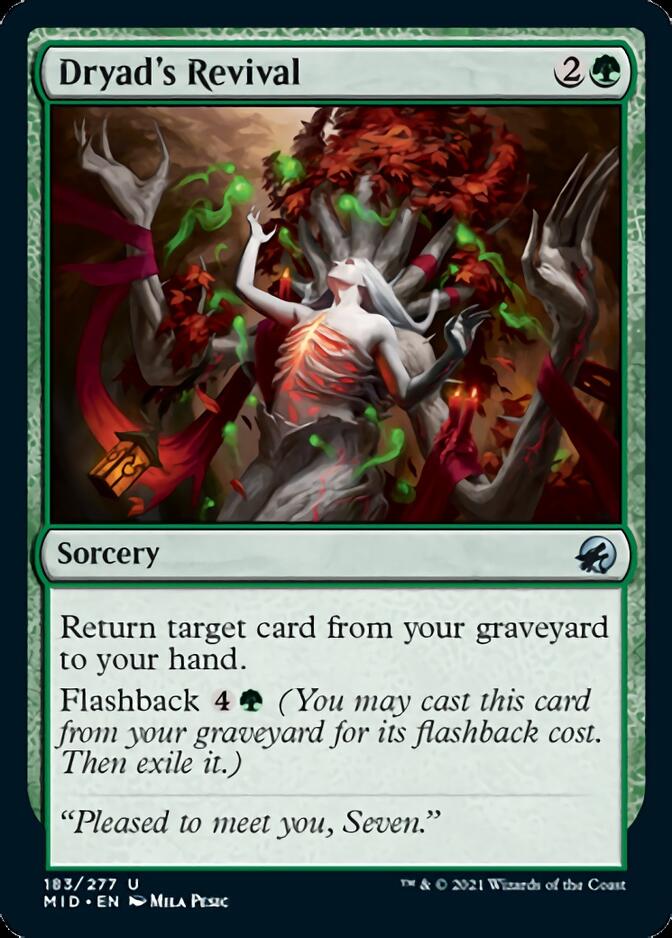 Dryad's Revival [Innistrad: Midnight Hunt] MTG Single Magic: The Gathering | Red Claw Gaming