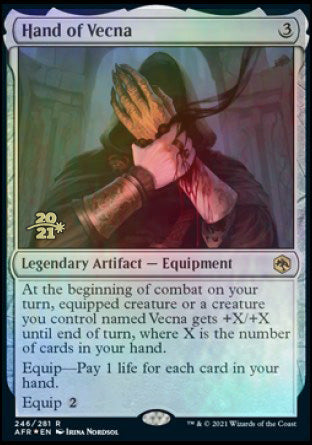 Hand of Vecna [Dungeons & Dragons: Adventures in the Forgotten Realms Prerelease Promos] MTG Single Magic: The Gathering | Red Claw Gaming