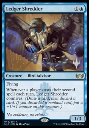 Ledger Shredder (Promo Pack) [Streets of New Capenna Promos] MTG Single Magic: The Gathering | Red Claw Gaming