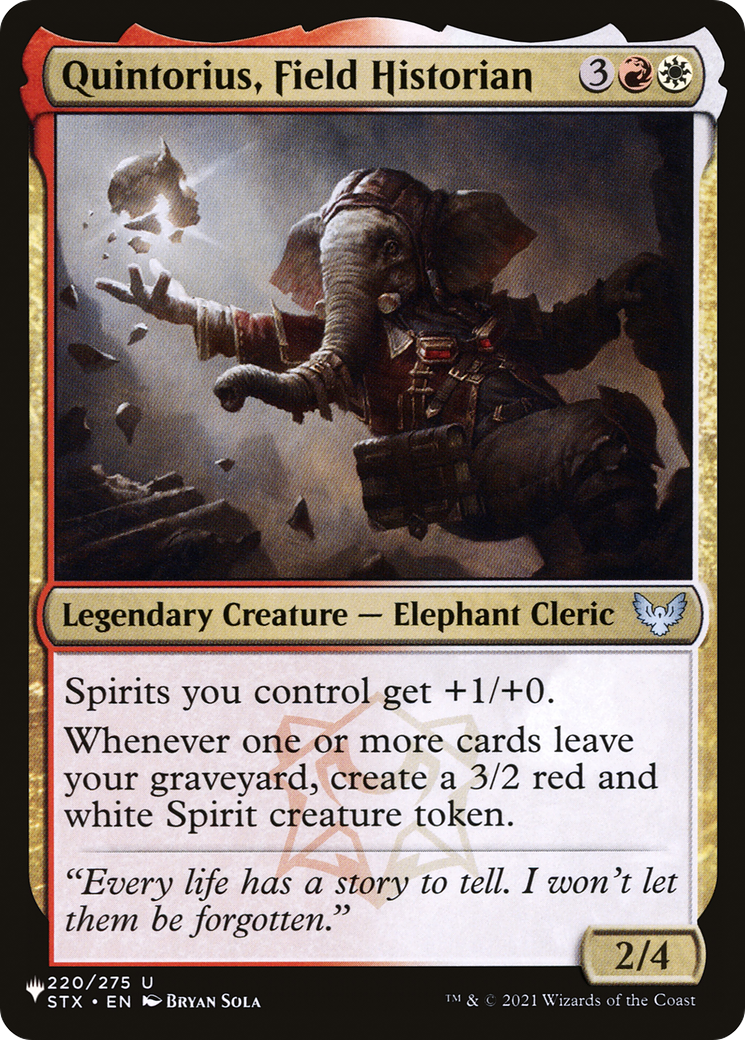 Quintorius, Field Historian [The List] MTG Single Magic: The Gathering | Red Claw Gaming