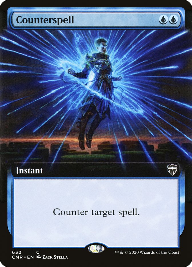 Counterspell (Extended Art) [Commander Legends] MTG Single Magic: The Gathering | Red Claw Gaming