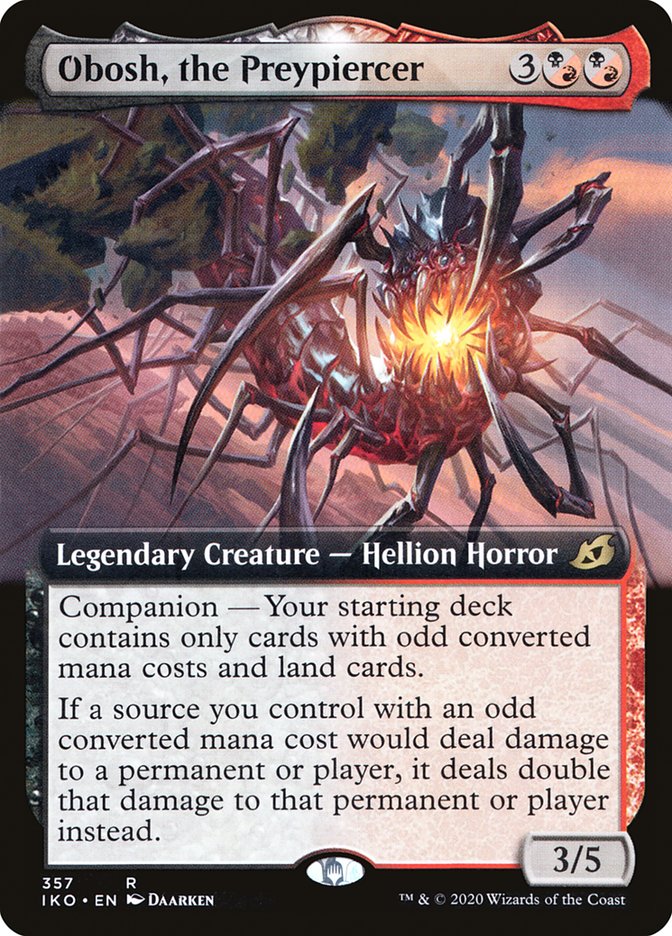 Obosh, the Preypiercer (Extended Art) [Ikoria: Lair of Behemoths] MTG Single Magic: The Gathering | Red Claw Gaming