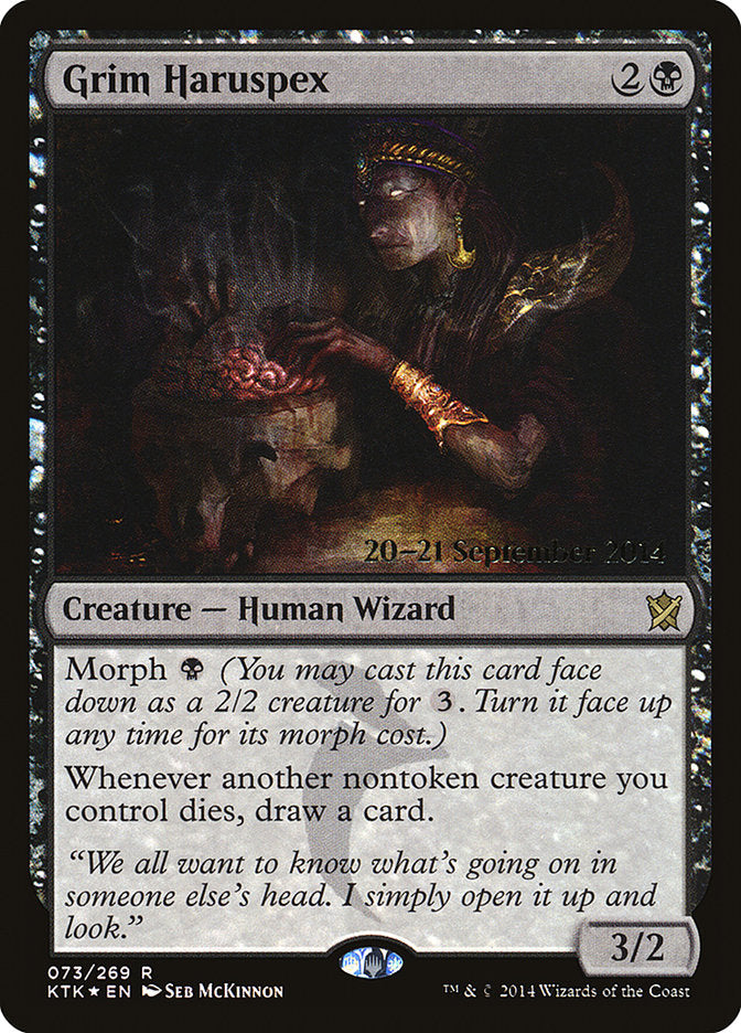 Grim Haruspex [Khans of Tarkir Prerelease Promos] MTG Single Magic: The Gathering | Red Claw Gaming