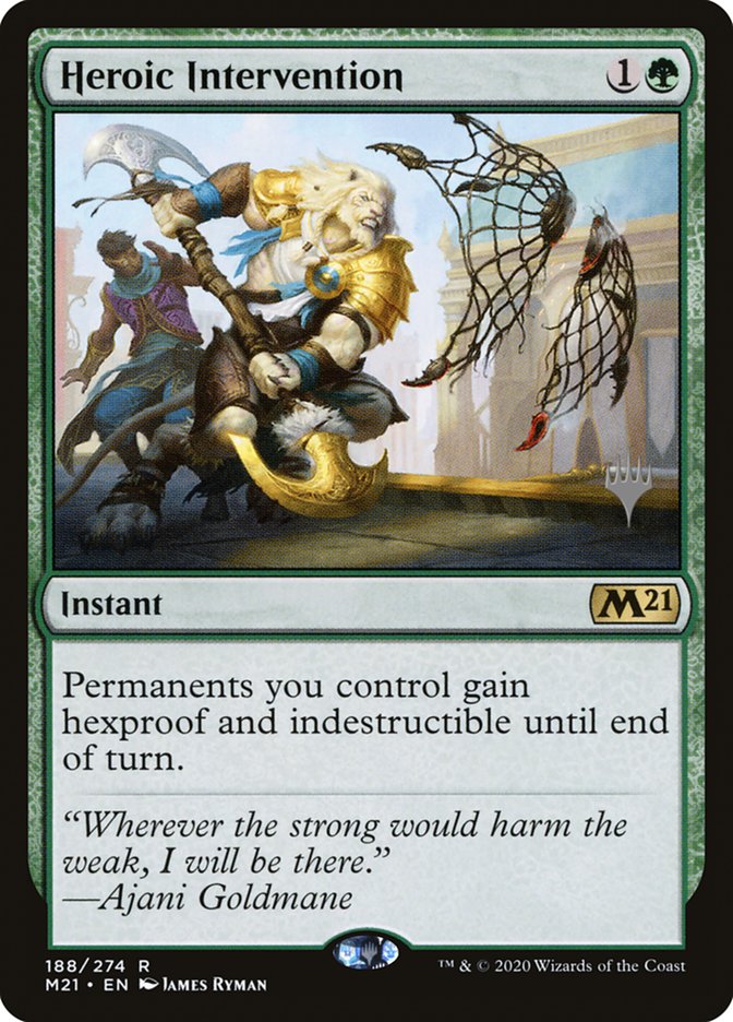 Heroic Intervention (Promo Pack) [Core Set 2021 Promos] MTG Single Magic: The Gathering | Red Claw Gaming
