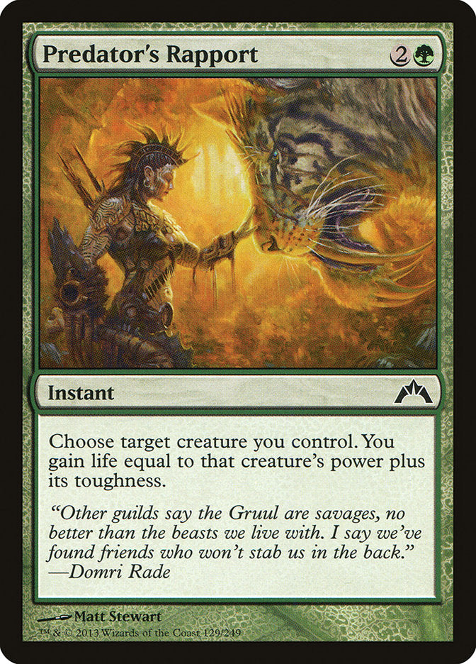Predator's Rapport [Gatecrash] MTG Single Magic: The Gathering | Red Claw Gaming