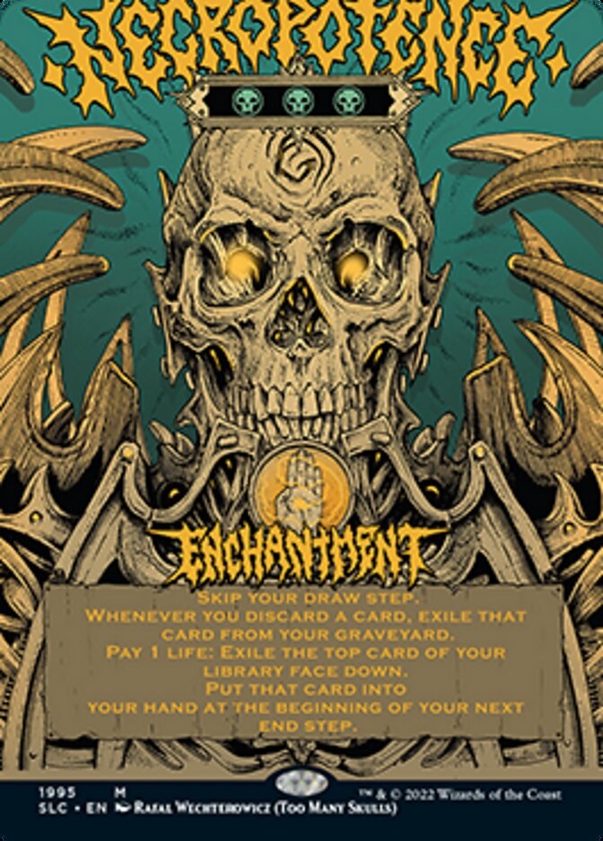 Necropotence (Borderless Alternate Art) [Secret Lair Countdown Kit] MTG Single Magic: The Gathering | Red Claw Gaming