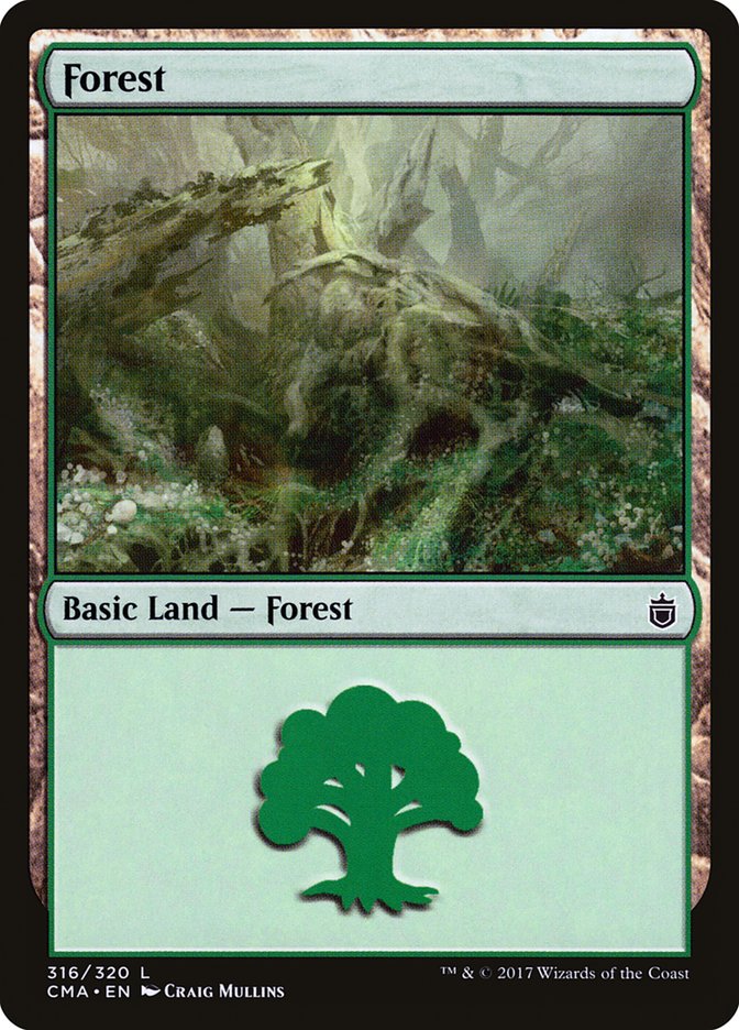 Forest (316) [Commander Anthology] MTG Single Magic: The Gathering | Red Claw Gaming