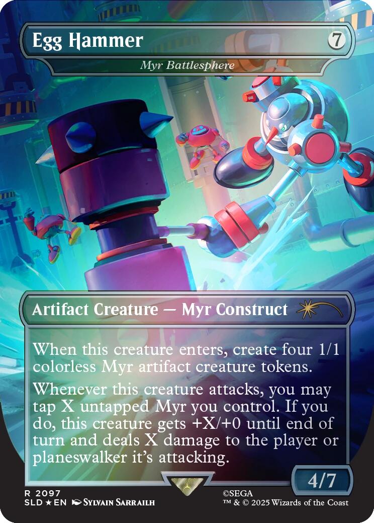Egg Hammer - Myr Battlesphere (Rainbow Foil) [Secret Lair Drop Series] MTG Single Magic: The Gathering | Red Claw Gaming