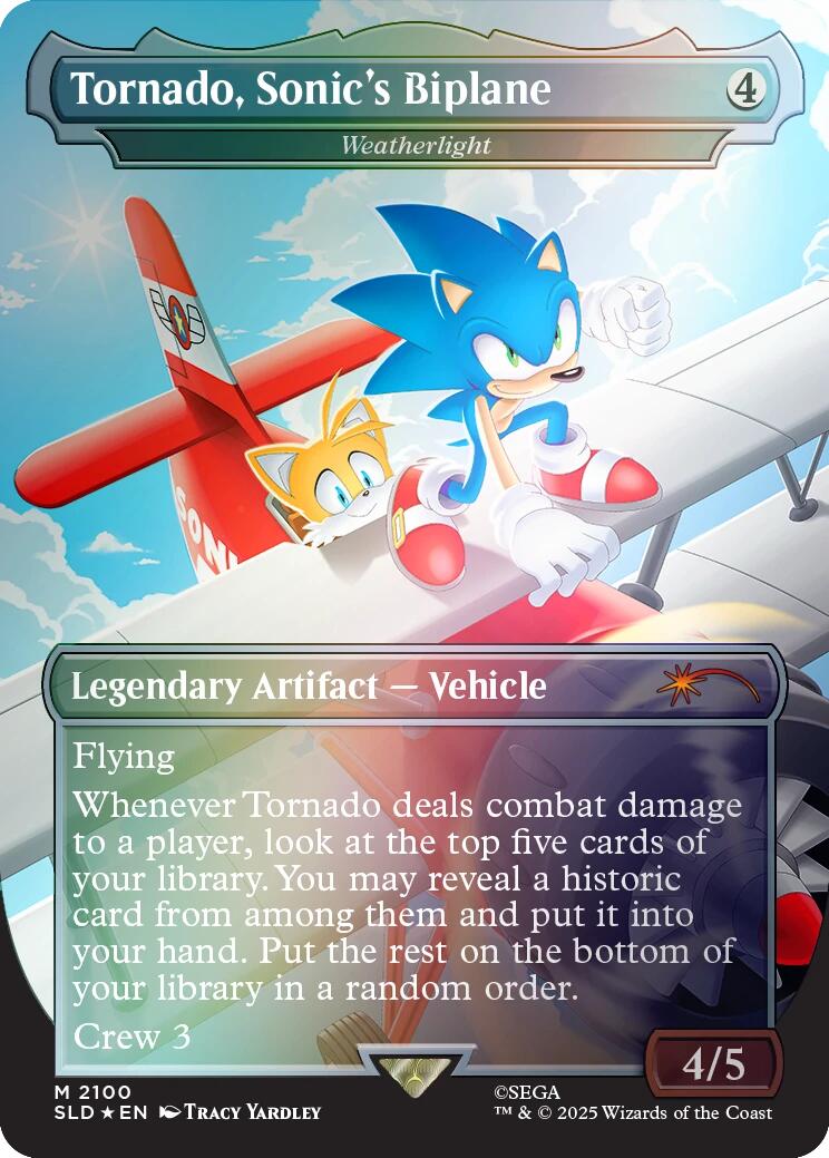 Tornado, Sonic's Biplane - Weatherlight (Rainbow Foil) [Secret Lair Drop Series] MTG Single Magic: The Gathering | Red Claw Gaming
