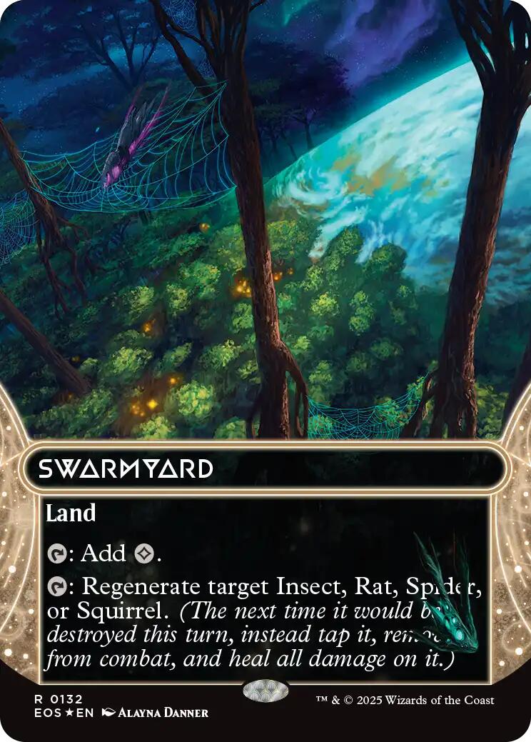 Swarmyard (0132) (Borderless) (Galaxy Foil) [Edge of Eternities: Stellar Sights] MTG Single Magic: The Gathering | Red Claw Gaming