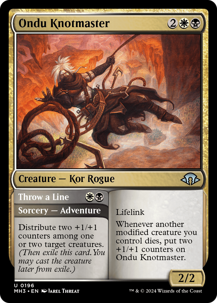 Ondu Knotmaster // Throw a Line [Modern Horizons 3] MTG Single Magic: The Gathering | Red Claw Gaming