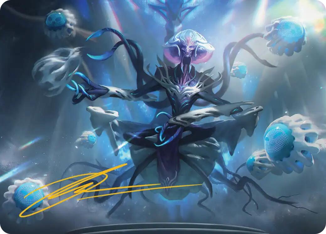 Mm'menon, the Right Hand Art Card (Gold-Stamped Signature) [Edge of Eternities Art Series] MTG Single Magic: The Gathering | Red Claw Gaming