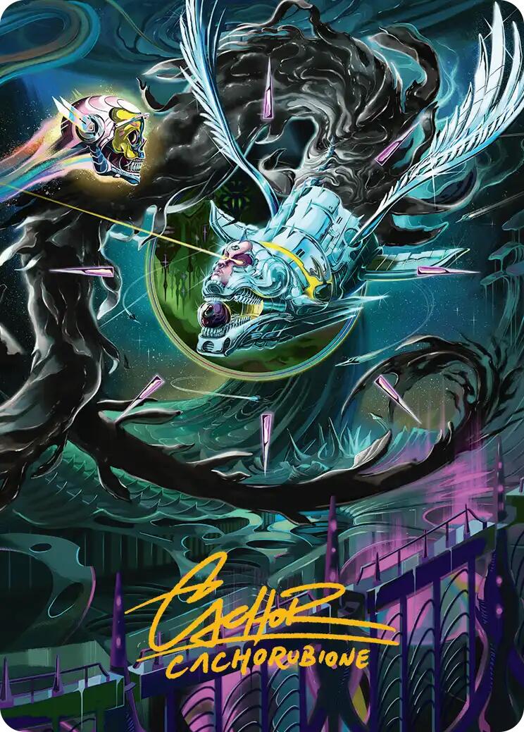 Quantum Riddler Art Card (Gold-Stamped Signature) [Edge of Eternities Art Series] MTG Single Magic: The Gathering | Red Claw Gaming