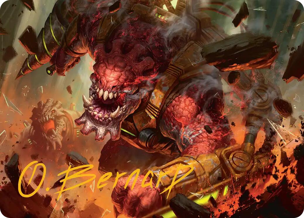 Full Bore Art Card (Gold-Stamped Signature) [Edge of Eternities Art Series] MTG Single Magic: The Gathering | Red Claw Gaming