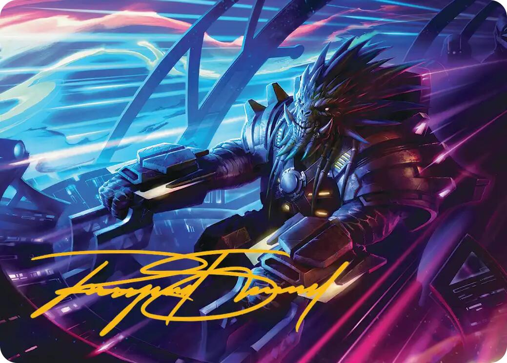 Tannuk, Steadfast Second Art Card (Gold-Stamped Signature) [Edge of Eternities Art Series] MTG Single Magic: The Gathering | Red Claw Gaming