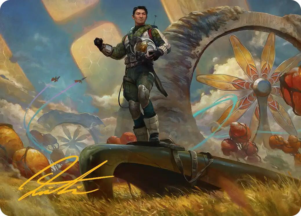 Galactic Wayfarer Art Card (Gold-Stamped Signature) [Edge of Eternities Art Series] MTG Single Magic: The Gathering | Red Claw Gaming