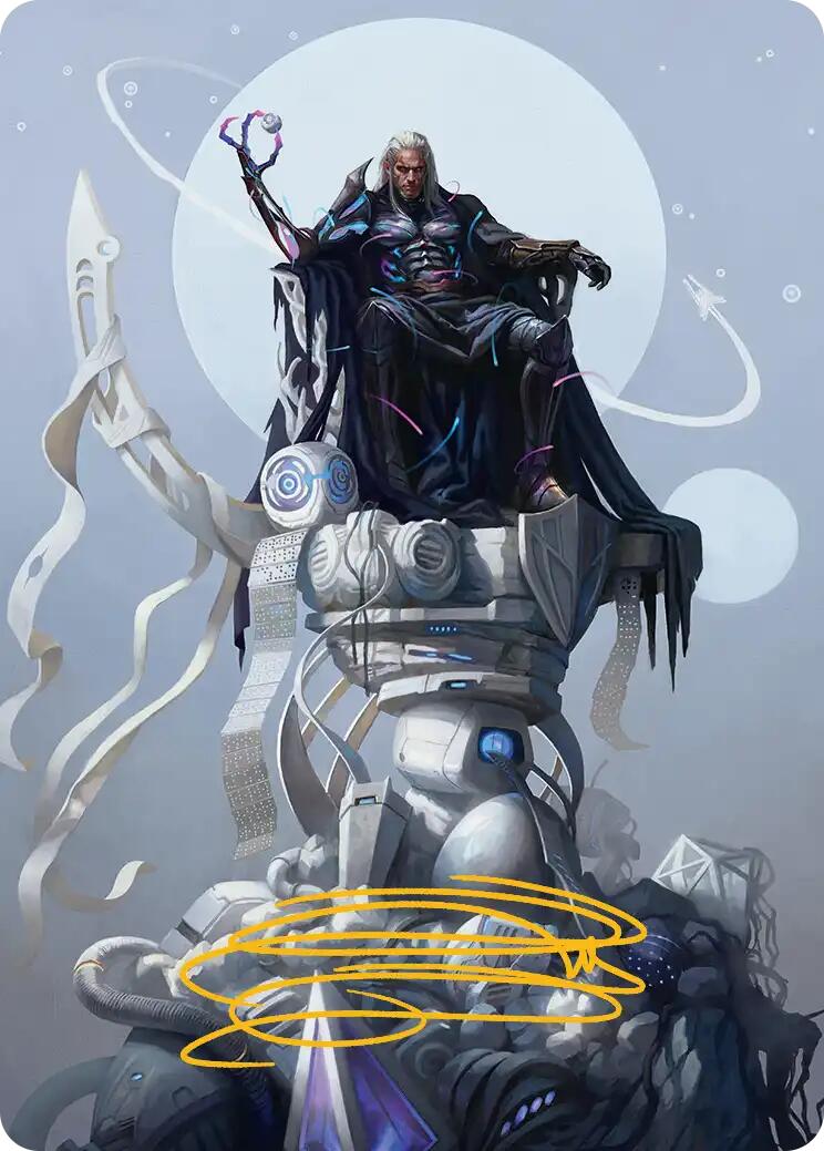 Tezzeret, Cruel Captain Art Card (35/54) (Gold-Stamped Signature) [Edge of Eternities Art Series] MTG Single Magic: The Gathering | Red Claw Gaming