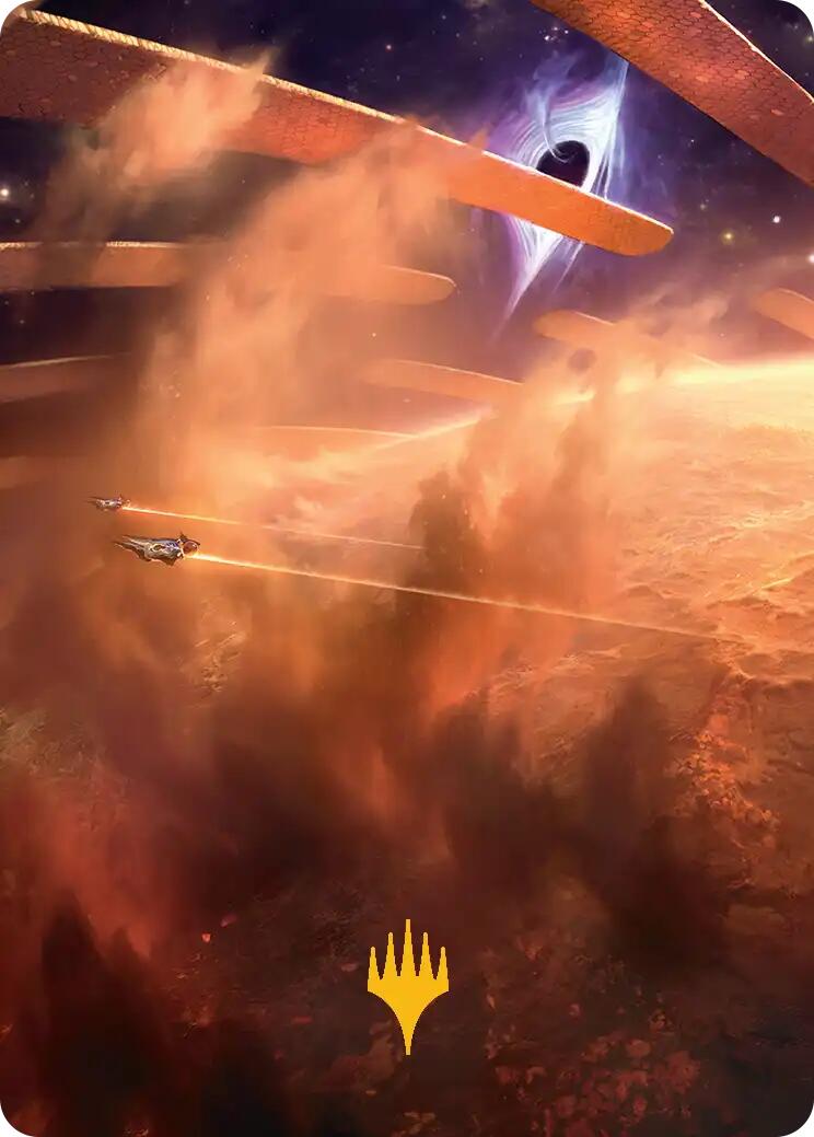 Adagia, Windswept Bastion Art Card (Gold-Stamped Planeswalker Symbol) [Edge of Eternities Art Series] MTG Single Magic: The Gathering | Red Claw Gaming