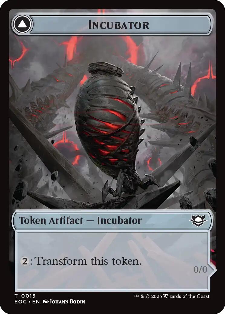 Incubator // Phyrexian Double-Sided Token [Edge of Eternities Commander Tokens] MTG Single Magic: The Gathering | Red Claw Gaming