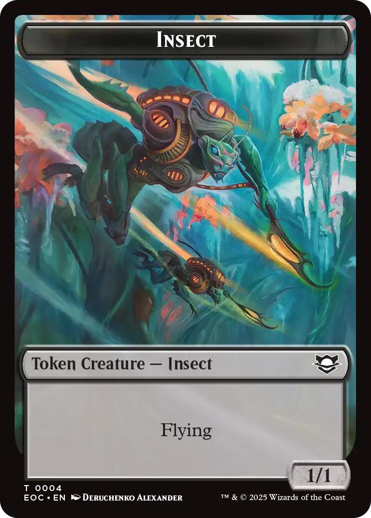 Insect // Elemental (0007) Double-Sided Token [Edge of Eternities Commander Tokens] MTG Single Magic: The Gathering | Red Claw Gaming