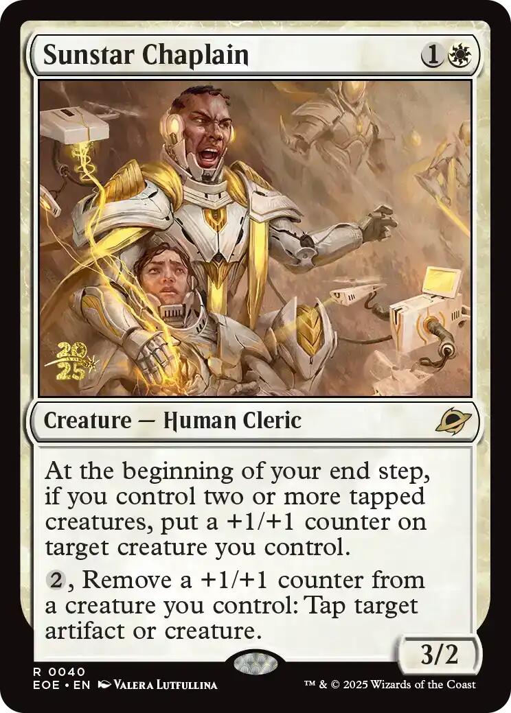 Sunstar Chaplain [Edge of Eternities Prerelease Promos] MTG Single Magic: The Gathering | Red Claw Gaming