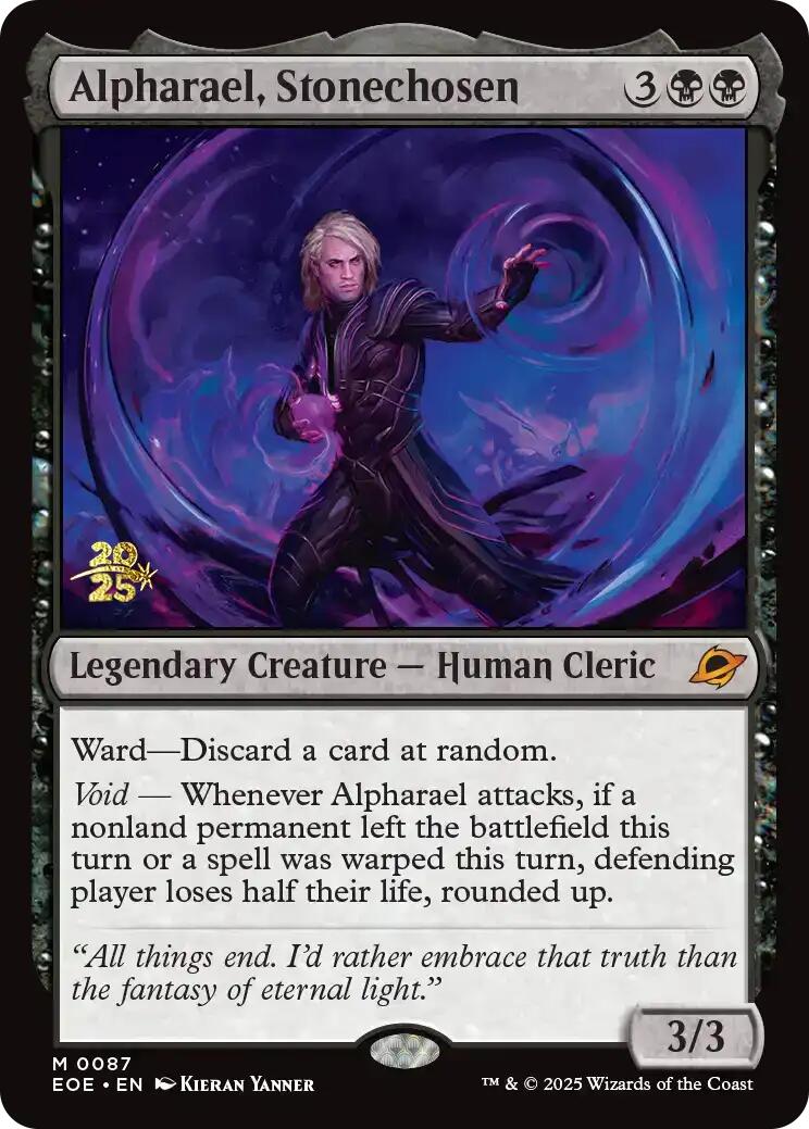 Alpharael, Stonechosen [Edge of Eternities Prerelease Promos] MTG Single Magic: The Gathering | Red Claw Gaming