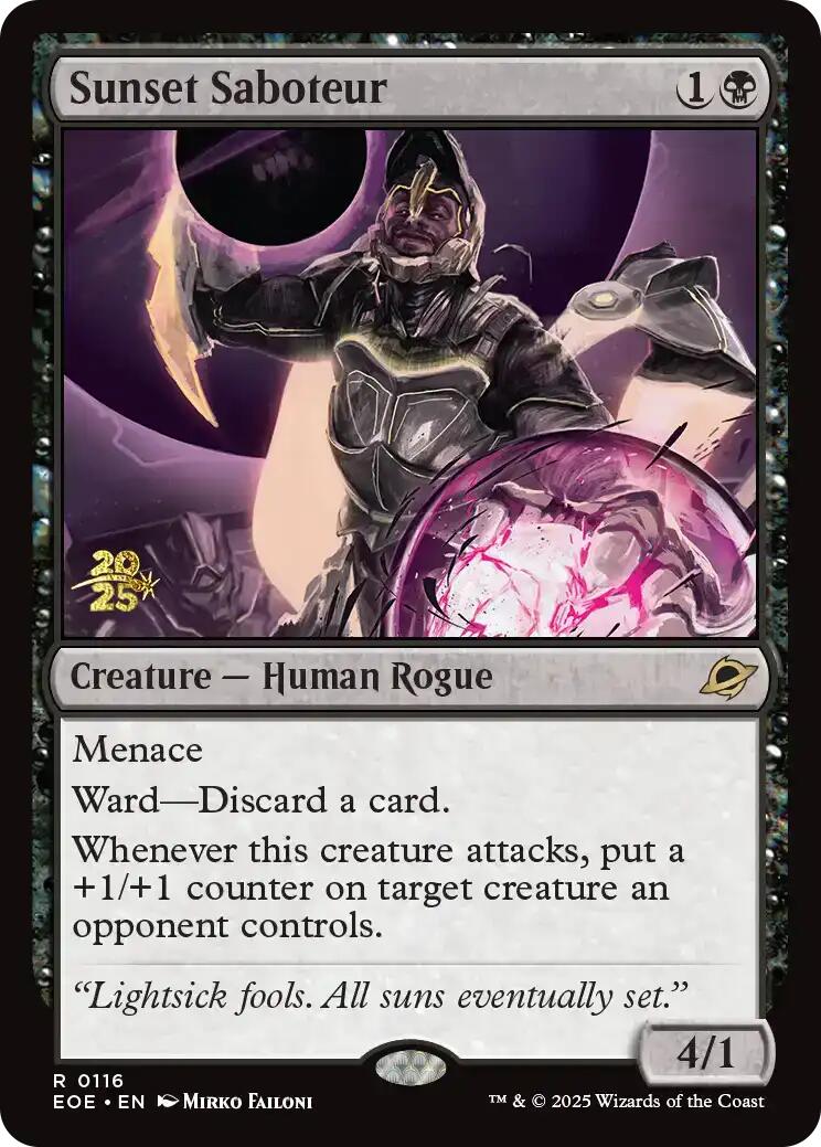Sunset Saboteur [Edge of Eternities Prerelease Promos] MTG Single Magic: The Gathering | Red Claw Gaming