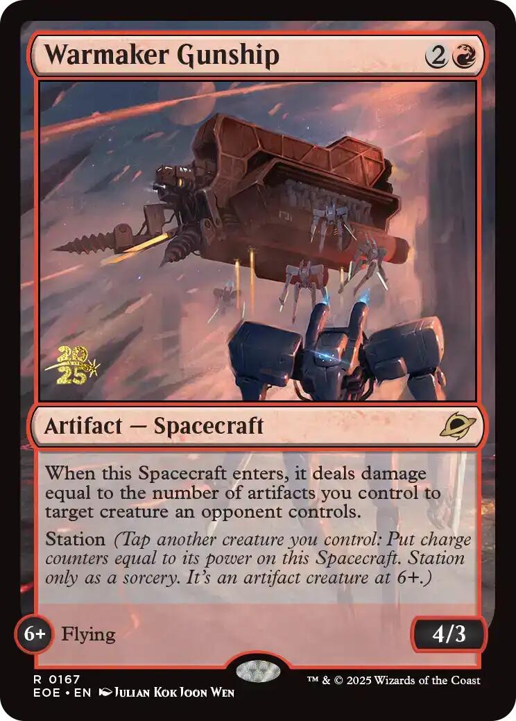 Warmaker Gunship [Edge of Eternities Prerelease Promos] MTG Single Magic: The Gathering | Red Claw Gaming