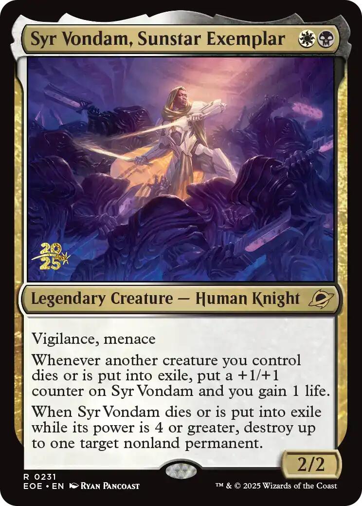 Syr Vondam, Sunstar Exemplar [Edge of Eternities Prerelease Promos] MTG Single Magic: The Gathering | Red Claw Gaming