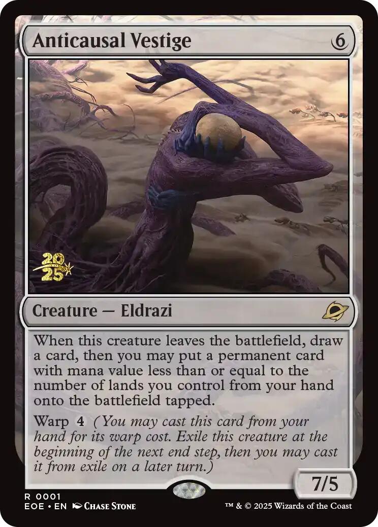Anticausal Vestige [Edge of Eternities Prerelease Promos] MTG Single Magic: The Gathering | Red Claw Gaming