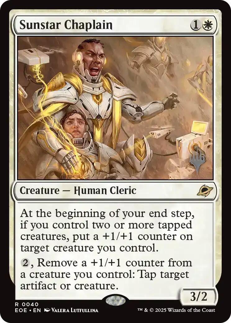 Sunstar Chaplain [Edge of Eternities Promo Pack] MTG Single Magic: The Gathering | Red Claw Gaming