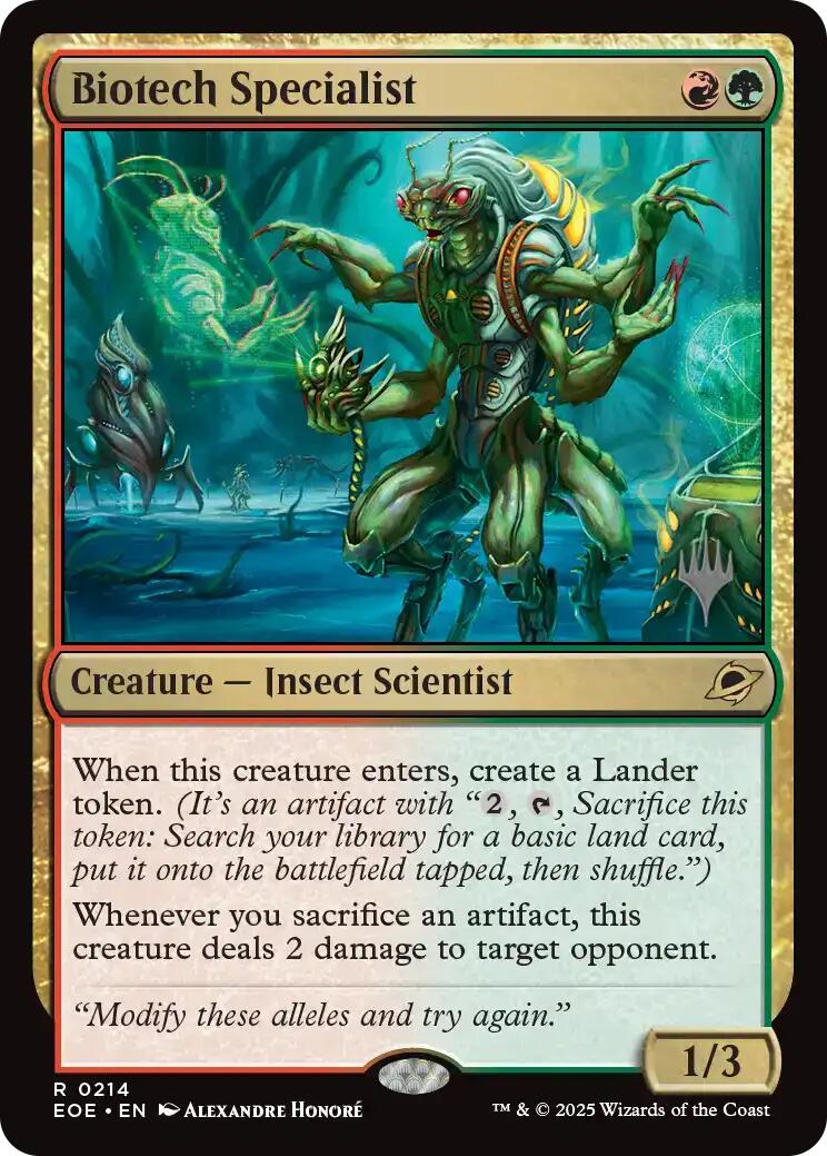 Biotech Specialist [Edge of Eternities Promo Pack] MTG Single Magic: The Gathering | Red Claw Gaming