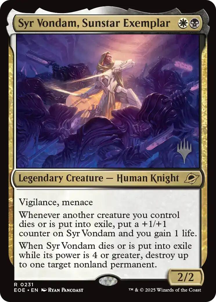 Syr Vondam, Sunstar Exemplar [Edge of Eternities Promo Pack] MTG Single Magic: The Gathering | Red Claw Gaming