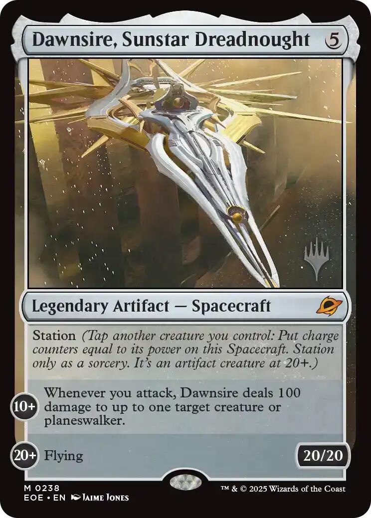 Dawnsire, Sunstar Dreadnought [Edge of Eternities Promo Pack] MTG Single Magic: The Gathering | Red Claw Gaming