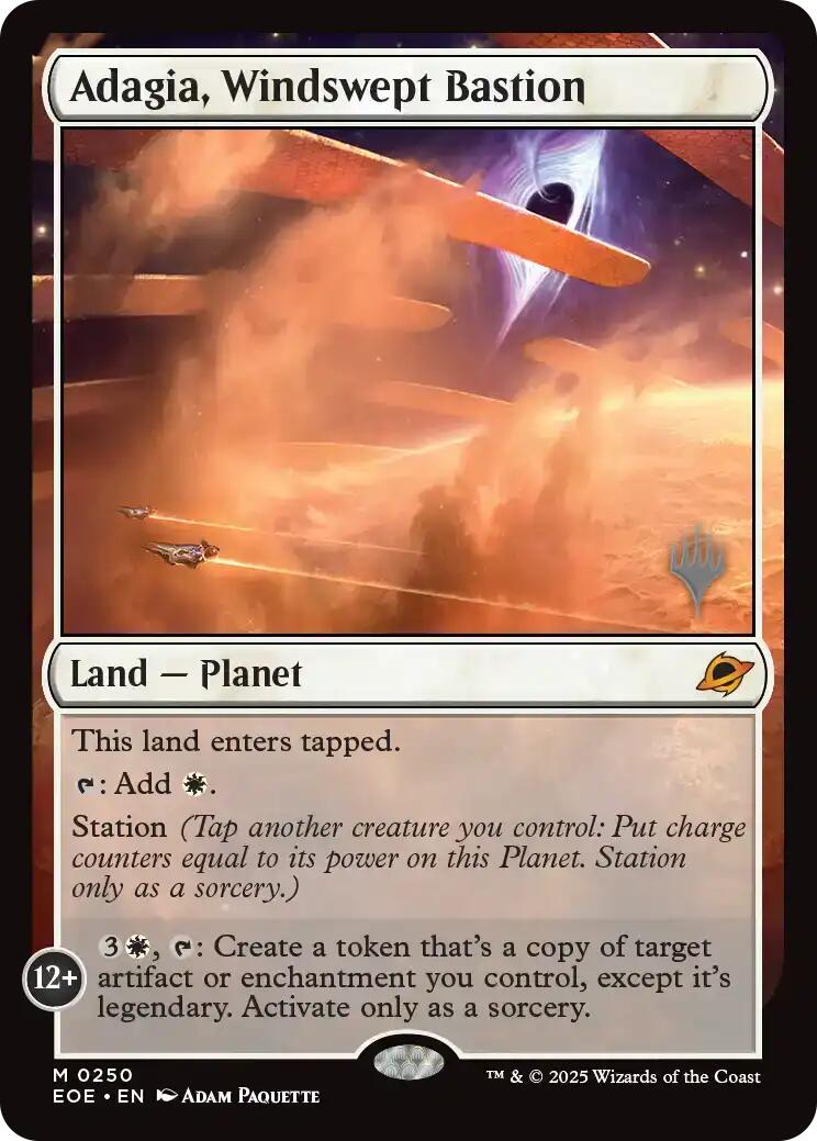 Adagia, Windswept Bastion [Edge of Eternities Promo Pack] MTG Single Magic: The Gathering | Red Claw Gaming