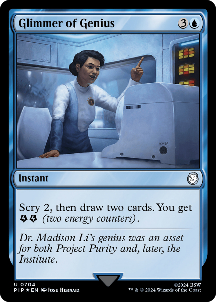Glimmer of Genius (Surge Foil) [Fallout] MTG Single Magic: The Gathering | Red Claw Gaming