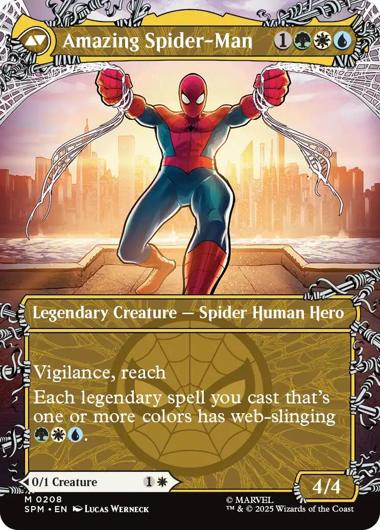 Peter Parker (0208) (Borderless) [Marvel's Spider-Man] MTG Single Magic: The Gathering | Red Claw Gaming
