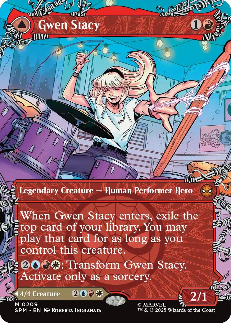 Gwen Stacy (0209) (Borderless) [Marvel's Spider-Man] MTG Single Magic: The Gathering | Red Claw Gaming