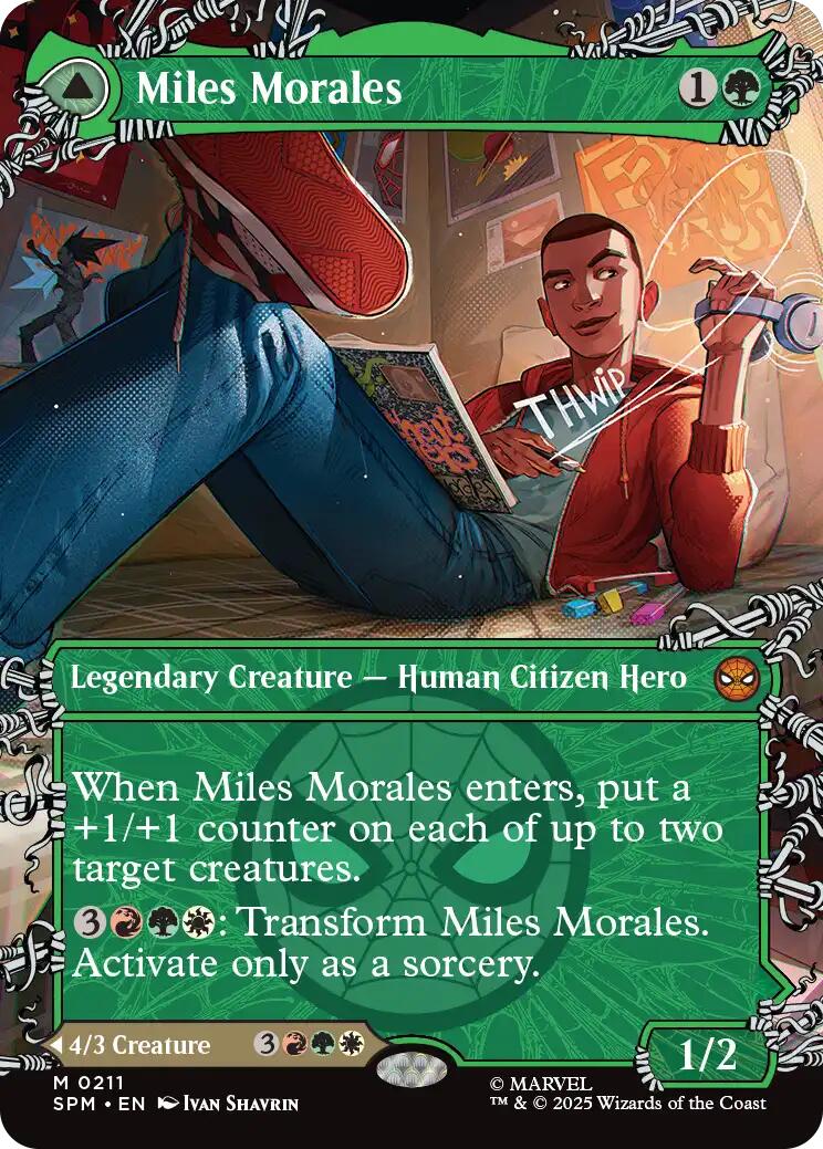 Miles Morales (0211) (Borderless) [Marvel's Spider-Man] MTG Single Magic: The Gathering | Red Claw Gaming