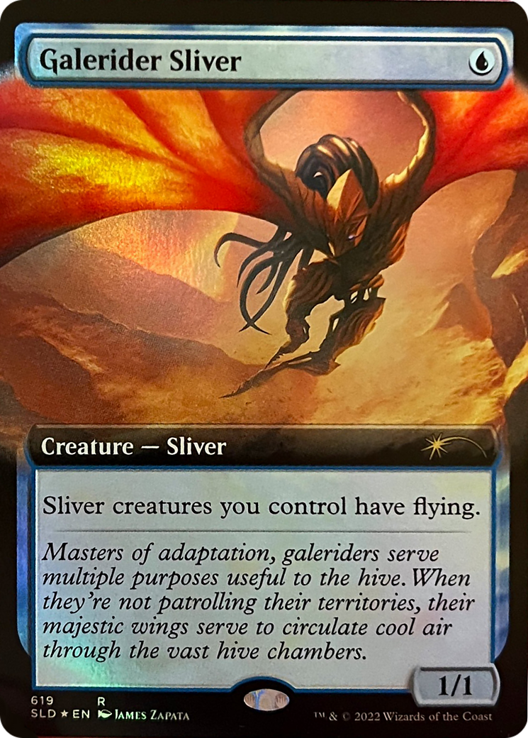 Galerider Sliver (Extended Art) [Secret Lair Drop Series] MTG Single Magic: The Gathering | Red Claw Gaming