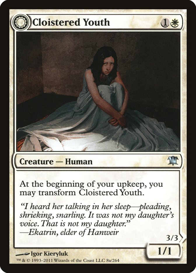 Cloistered Youth // Unholy Fiend [Innistrad] MTG Single Magic: The Gathering | Red Claw Gaming